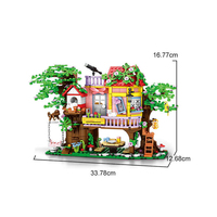 Arbre maison Mini bricolage bloc de construction Kit enfants Landescape cabane dans les arbres Construction jouet ensemble de jeu