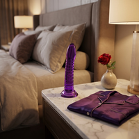 Gode Fileté de Simulation, Gode en Gelée Transparente et Cristal avec Ventouse, pour Massage Féminin et Masturbation, Vente en Gros