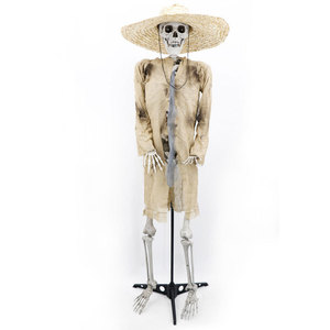 Decorazione Halloween Teschio Scheletro Simulato, Oggetto di Scena Horror da Appendere per Escape Room, Casa Stregata, Bar - Modello 1010 - Product Image 6