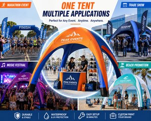 Tenda Gonfiabile Personalizzata CATC con Logo, Gazebo a Cupola 3x3 per Eventi, Sport Acquatici, Spiaggia e Promozioni - Product Image 6