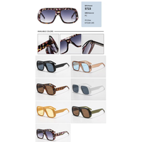 QSKY 5723 Nouveauté Lunettes de soleil carrées tendance pour femmes Logo personnalisé Lunettes de soleil surdimensionnées UV400