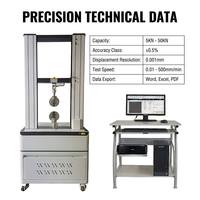 Machine d'essai de traction à double colonne à commande informatique, équipement de test d'allongement automatique avec extensomètre ISO 527