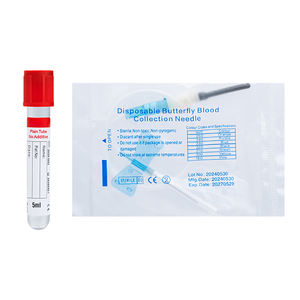 ชุดเก็บเลือดแบบเข็มผีเสื้อสำหรับสัตว์เลี้ยง ใช้สำหรับเส้นเลือดบนหนังศีรษะ ผลิตจากพลาสติก PP + สแตนเลส ขนาด 19G-27G ได้รับการรับรองมาตรฐาน CE/ISO - Product Image 2