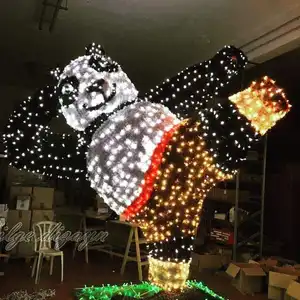 Led Christmas Bear Party Street Holiday Outdoors Lighting Decoration Indoors Motif Lights Waterproof Large Scale