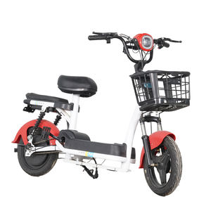 Vélo électrique de ville en acier au carbone de 14 pouces, 48V 350W, 3 vitesses, 2 <span class=keywords><strong>places</strong></span>, avec affichage numérique électronique et double suspension - Product Image 1