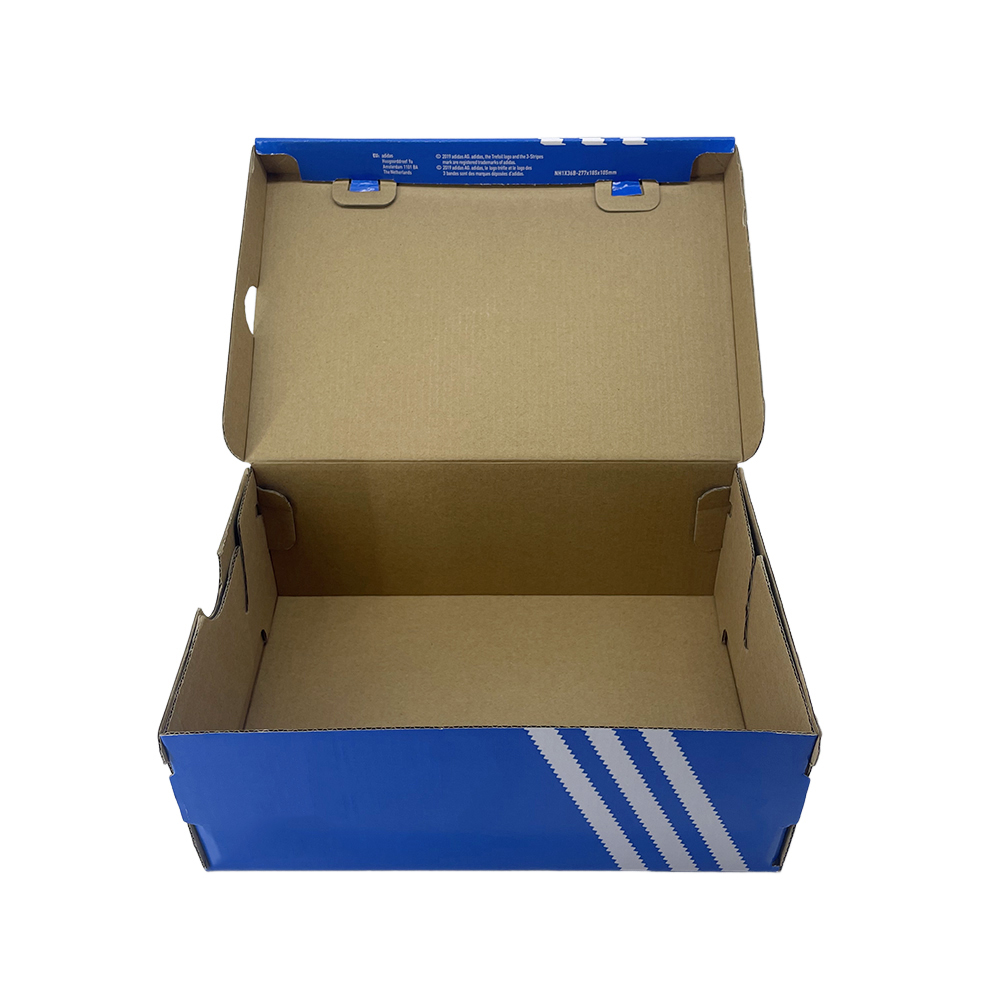 CHING TA Custom Blue Corrugated Cardboard Shoe Box with New