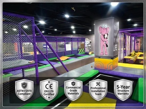 Parc de trampolines professionnel de grande envergure avec trampolines de performance et terrain de dodgeball, parc d'attractions intérieur pour adultes - Product Image 5