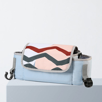 Haute qualité en Nylon Portable couche-culotte poussette organisateur sac grande capacité bébé étanche Nappy Caddy panier imprimé motif