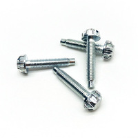Carbon Steel Machine Thread Hex Washer Self Drilling Screw ST4.8x35 PVC Washer Color Zinc Finish