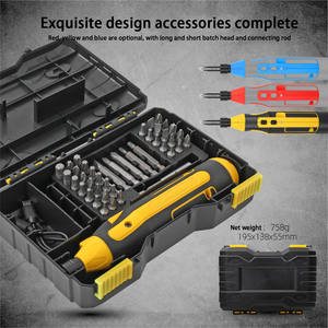 Destornillador eléctrico 4V <span class=keywords><strong>USB</strong></span> recargable hogar inalámbrico reversible pequeño juego de destornilladores eléctricos Juego de puntas de destornillador - Product Image 2