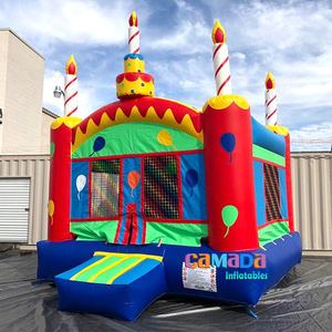 Maison de rebond gonflable commerciale thème <span class=keywords><strong>anniversaire</strong></span> sauter château bleu moonwalk inclus avec souffleur et kits de réparation - Product Image 4