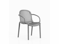 Fauteuil de salon empilable intégré, durable, moderne, confortable, avec accoudoirs, léger, anti-UV, OEM, pour intérieur/extérieur, parc