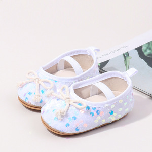 Chaussures pour bébé nouveau-né à semelle souple, chaussures de marche pour bébé, chaussures à paillettes pour filles - Product Image 3