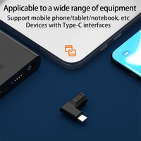 Adaptateur convertisseur PD pour chargeur d'ordinateur portable 90 degrés 65W 7.4*5.0mm DC femelle vers USB C mâle avec protection contre les courts-circuits