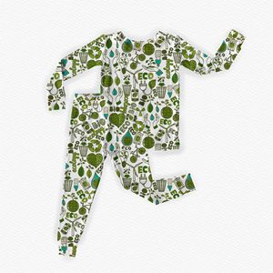 <span class=keywords><strong>Mia</strong></span> fabbrica su misura in fibra di bambù pigiama traspirante latte seta manica lunga 2 pezzi con motivo a cartone animato per bambini - Product Image 5