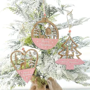 Arbol de navidad Weihnachts schmuck Anhänger für Home Party Neujahr liefert Holz Weihnachts baum hängen Ornament
