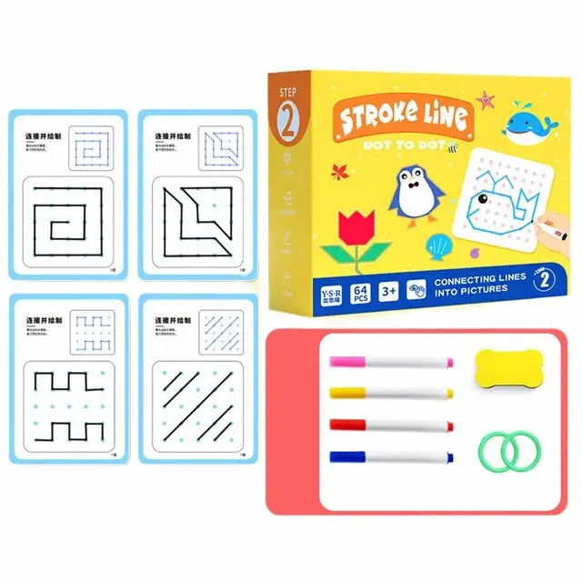 Buku latihan tenggelam Pen Control: belajar menulis anak-anak dengan melacak nomor kontrol pena alfabet