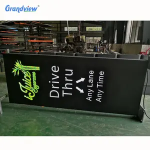 Aluminum metal no parking sign led backlit totem board sign parking led pylon sign cn gua paint spraying baking