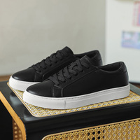 OEM ODM Chaussures basses classiques en cuir blanc pour hommes, à lacets, décontractées, pour le skate, la marche quotidienne, les affaires et les loisirs
