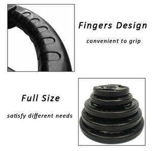 カスタム20kgジム重量セットロゴゴム素材グリッププレートラバーゴム重量挙げ用キャストバーベル - Product Image 5