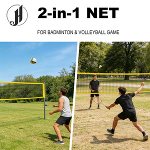 Ensemble combiné de volley-ball et de <span class=keywords><strong>badminton</strong></span> réglable de 22 pieds avec filet anti-affaissement, <span class=keywords><strong>kit</strong></span> de <span class=keywords><strong>jeu</strong></span> extérieur complet avec sac de transport - Product Image 4