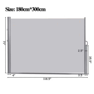 Ngoài trời không thấm nước dù để che nắng Windproof sân phân vùng sân vườn có thể thu vào bên mái hiên màn hình phân vùng riêng tư - Product Image 2