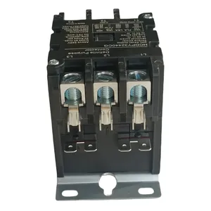 3-Pole 40A 240V AC Definite Purpose Contactor Black Color 40 FLA Silver Cadmium Electrical Usage cUL Listed