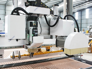 Routeur CNC ATC multifonctionnel 4x8 pieds avec <span class=keywords><strong>scie</strong></span> 4 axes, vision CCD <span class=keywords><strong>pour</strong></span> la découpe de panneaux de bois, découpe oscillante de matériaux flexibles - Product Image 4