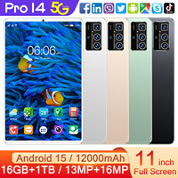 Pro 14 11 Inch View Phablet 16GB+1TB 108MP 8000mAh 4G 5G Dual SIM+TF MTK Wi-Fi Layar Tanpa Bingkai Baru, Buka Kunci Wajah