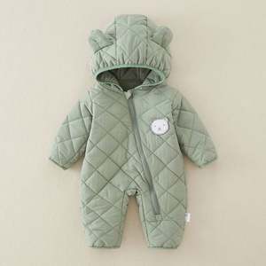 Newborn Infant Baby Boy Clothing 100% Polyester Winter <b>Snowsuit</b> Romper Thick Warm Solid Baby Pajama - Product Image 2