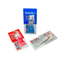 GULITE Mastic d'étanchéité 100% silicone haute température écologique RTV pour automobile, adhésif et étanche pour la construction