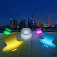 Mobilier de bar LED moderne en gros 360 chaise et tabouret gyroscopique rotatif 16 couleurs écologiques pour l'extérieur et le salon