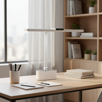 Lampe de bureau LED noire moderne, 3 températures de couleur, lumière à intensité variable, protectrice des yeux, pour la lecture, l'étude et les espaces de travail sur bureau