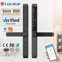 Serrure de porte intelligente Locstar TTlock Wifi à empreinte digitale, poignée numérique, mortaise électrique Tuya, clavier interne, clé