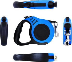 Multifunctional Luxury Solid Nylon Retractable Pet Belt with <b>LED</b> Light Poo Bag Dispenser & Food Storage - Product Image 2