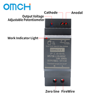 Alimentation électrique à commutation sur rail ultra-mince OMCH Série HDR-30 5V 12V 24V 48V AC-DC Étanche DIN-Rail SMPS 3A 2A 1.5A 0.75A