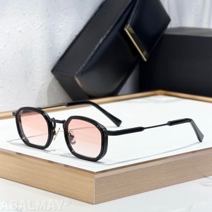 JD <span class=keywords><strong>JEAN</strong></span> 43-25-145 Gafas de Sol de Alta Calidad para Hombre y Mujer, Diseño Clásico Punk de Lujo, Acetato y Titanio, UV400, con Caja - Product Image 1