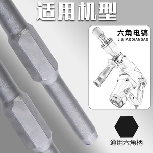 จอบไฟฟ้าด้ามหกเหลี่ยม Fuxin สำหรับขุดงานก่ออิฐ คอนกรีต หิน แบบหนาพิเศษ ยกต้นไม้ได้ - Product Image 2