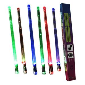 <span class=keywords><strong>Baquetas</strong></span> 5A con 15 Colores LED Luminosos, <span class=keywords><strong>Transparentes</strong></span>, Carga USB, Interruptor de Correa, para Actuaciones en Escenario - Product Image 1