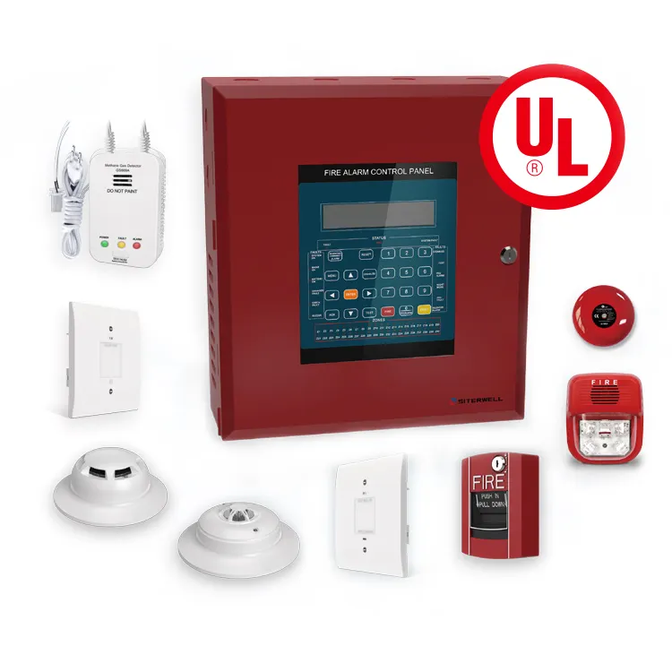 Manufacture UL864 approval analog addressable control panel fire alarm system for building