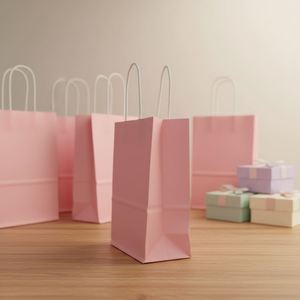 Bolsas de Papel Personalizadas con Logotipo Directo de Fábrica, Bolsas de Regalo de Lujo en Kraft Marrón y Negro, Empaque Ecológico para Compras con Asas - Product Image 5