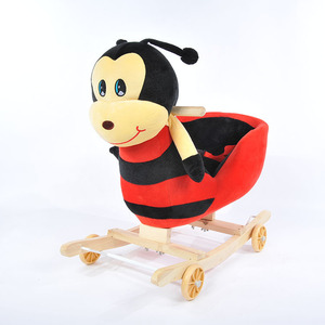 Brinquedo Educativo Infantil Cavalo de Madeira com Música, Cavalo de Balanço Multifuncional em Madeira Sólida - Product Image 6