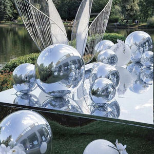 Ballon <span class=keywords><strong>géant</strong></span> <span class=keywords><strong>gonflable</strong></span> en tissu miroir à effet laser brillant - Tailles 1M/2M/2.5M pour décorations de fête d'Halloween et de fête des Mères - Product Image 4