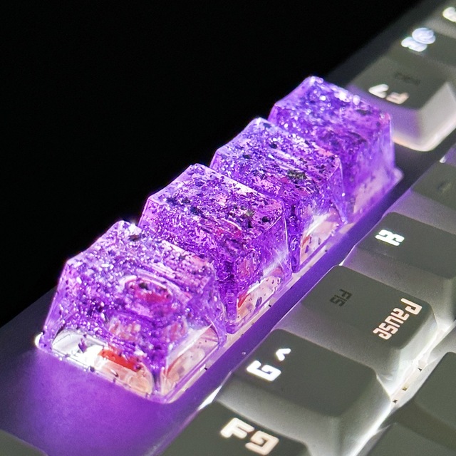 Novelty Epoxy Resin Key Caps Personalized Classic Toys for Adults DIY Backlight Keyboard Decorations Stress Relief Keycaps