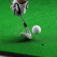 Tapis d'entraînement de golf 3D en fibres de qualité supérieure, base en tissu non tissé, gazon en tricot PA durable, simulateur de golf d'intérieur