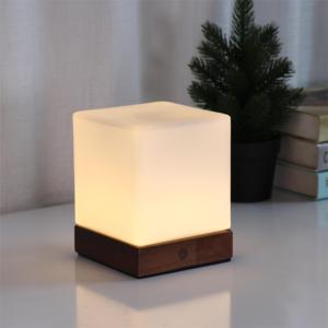 <strong>Table</strong> <strong>Lamp</strong> Accent <strong>Lamp</strong> Wooden <strong>Base</strong> with Glass Shade (Natural) for Bedroom Night Light - Product Image 3
