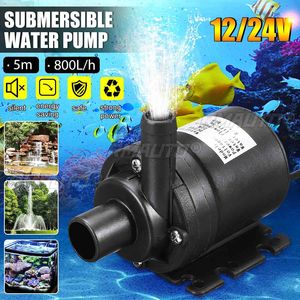 Bomba de agua de circulación DC 12V/24V, 5M, 800L/H, motor solar sumergible sin escobillas para sistema de refrigeración, fuentes y calentadores - Product Image 1