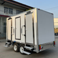 Unités de douche portables de luxe écologiques à 2-4 postes, remorque sanitaire pour appartement et usage extérieur
