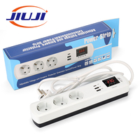 Regulador de Voltaje Inteligente JIUJI con Enchufes y Interruptores EU, Extensión Eléctrica con Certificación CE