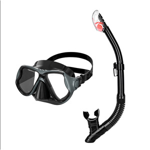 Snorkel Mask And Dry Snorkel Set With Tempered Glass One Size For Adults And Children Swimming Diving Equipment - Product Image 2